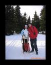 Janka s Megem - foceno neznámou lyžařkou